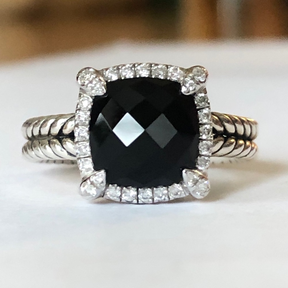 ✨New! David Yurman Diamond And Onyx Ring✨